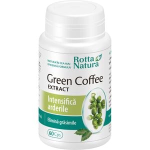 Supliment alimentar Green Coffee Extract, 60 capsule, ROTTA NATURA