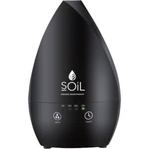 Difuzor aromaterapie ultrasonic cu lampa led SOIL 1401096, 200 ml, 12W, negru