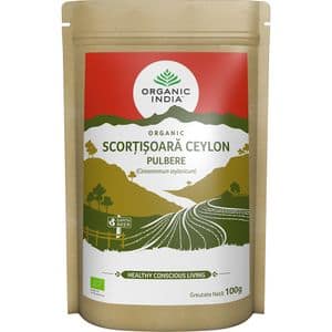 Scortisoara Ceylon pulbere fara gluten, 100 g, ORGANIC INDIA