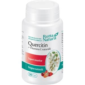 Supliment alimentar Quercitin + Vitamina C naturala, 30 capsule, ROTTA NATURA