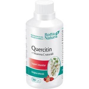 Supliment alimentar Quercitin + Vitamina C naturala, 90 capsule, ROTTA NATURA