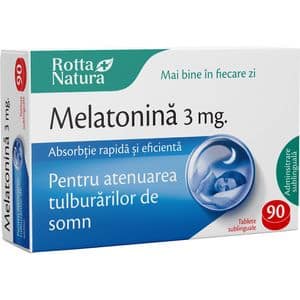 Supliment alimentar Melatonina 3mg, 90 capsule, ROTTA NATURA