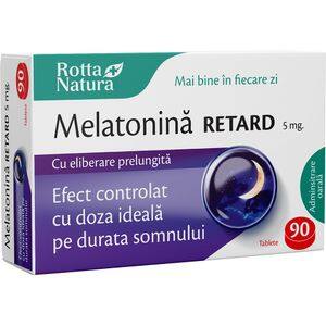 Supliment alimentar Melatonina Retard 5g, 90 capsule, ROTTA NATURA