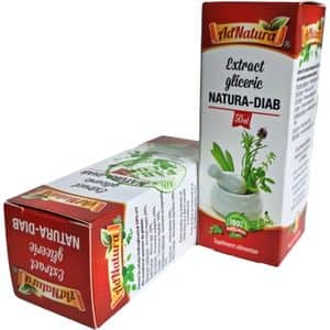 Supliment alimentar Extract Gliceric Antidiabetic Natura-Diab, 50 ml, ADNATURA