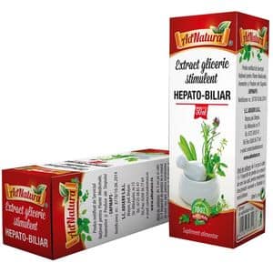 Supliment alimentar Extract Gliceric Stimulent Hepatobiliar, 50 ml, ADNATURA
