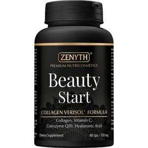 Supliment Beauty Start Colagen + Vit C + Coenzima Q10 + Hialuronat Sodiu, 80 capsule, ZENYTH