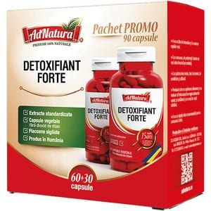 Supliment alimentar Detoxifiant Forte, 60+30 capsule, ADNATURA