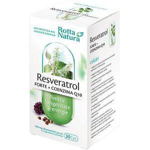Supliment alimentar Resveratrol Forte + Coenzima Q10, 30 capsule, ROTTA NATURA