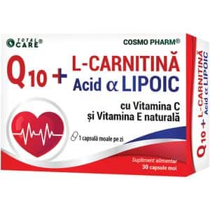 Supliment alimentar Q10 L-carnitina si Acid Alfa Lipoic, 30 capsule, COSMO PHARM