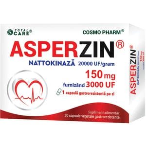 Supliment alimentar Asperzin Nattokinaza 150 mg, 30 capsule, COSMO PHARM