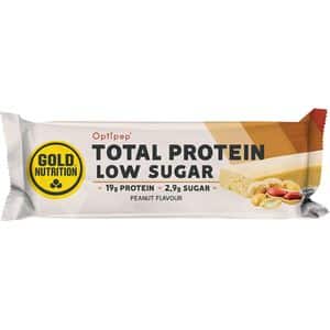 Baton proteic Total Low Sugar, alune, 60 g x 10 buc, GOLDNUTRITION