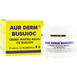 Crema Aur Derm masaj Busuioc + Rasina de conifere, 50 ml, LAUR MED