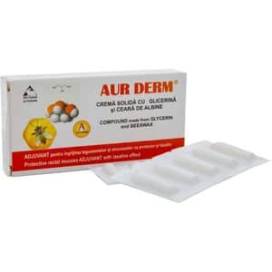 Supozitoare Aur Derm Glicerina, 1.5 g x 10 bucati, LAUR MED