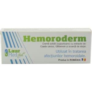 Supozitoare Aur Derm Hemoroderm, 1.5 g x 10 bucati, LAUR MED