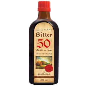 Supliment alimentar Bitter 50 cu Ganoderma, 200 ml, DACIA PLANT