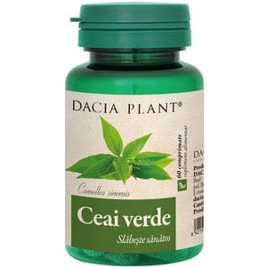 Supliment alimentar Ceai Verde, 60 comprimate, DACIA PLANT