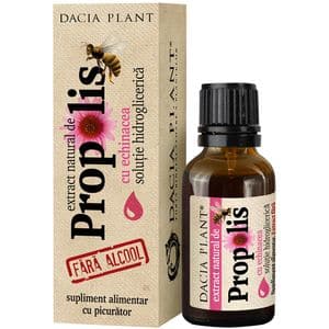 Supliment alimentar Spray cu extract de Propolis cu Echinacea fara alcool, 20 ml, DACIA PLANT