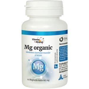 Supliment alimentar Magneziu Organic, 60 comprimate, DACIA PLANT