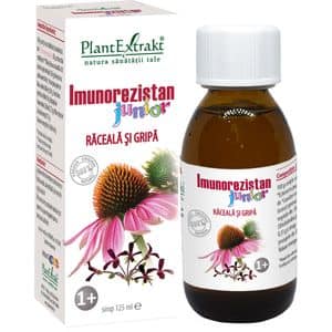 Supliment alimentar Sirop Imunorezistan Junior Raceala si Gripa, 125 ml, PLANTEXTRAKT