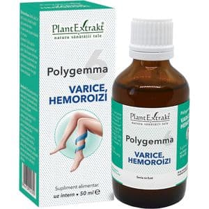 Polygemma 6 Varice si Hemoroizi, 50 ml, PLANTEXTRAKT