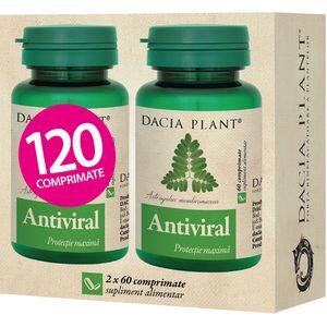 Pachet supliment alimentar Antiviral, 2 x 60 comprimate, DACIA PLANT