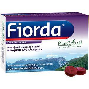Supliment alimentar Fiorda cu aroma de coacaze negre, 30 comprimate, PLANTEXTRAKT