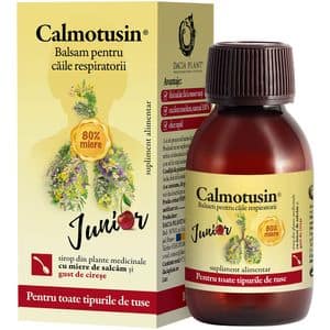 Supliment alimentar Sirop Calmotusin Junior cu gust de Cirese, 100 ml, DACIA PLANT