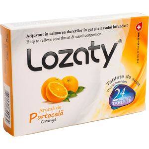 Supliment alimentar LOZATY portocale, 24 tablete, SPRINT PHARMA