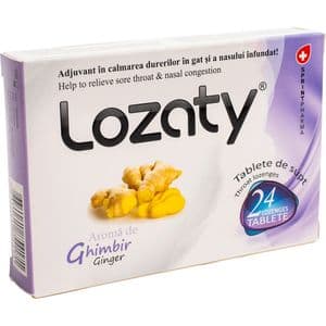 Supliment alimentar LOZATY ghimbir, 24 tablete, SPRINT PHARMA