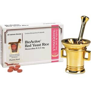 Supliment alimentar BioActive Red Yeast Rice (Pulbere cu Drojdie de orez rosu), 60 tablete filmate, PHARMA NORD