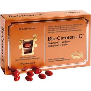 Supliment alimentar Bio-Caroten + E, 60 capsule moi, PHARMA NORD