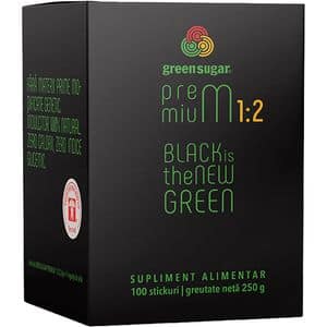 Supliment Green Sugar Premium 1:2 2.5 g x 100 bucati (Stick-uri), LABORATOARELE REMEDIA