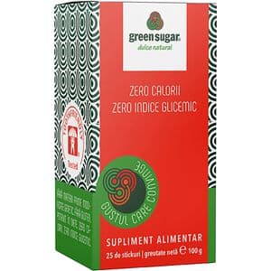 Supliment Green Sugar 4 g x 25 bucati (Stick-uri), LABORATOARELE REMEDIA