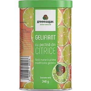 Supliment Green Sugar Gelifiant cu Pectina din Citrice, 340 g, LABORATOARELE REMEDIA