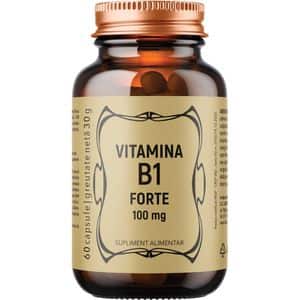 Supliment alimentar Vitamina B1 Forte 100 mg, 60 capsule, LABORATOARELE REMEDIA