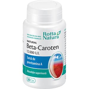 Supliment alimentar Beta-Caroten Natural, 12000 UI, 30 capsule, ROTTA NATURA