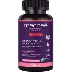 Supliment Coupe Faim gummies pentru reducerea in greutate si a apetitului Manhae, 60 jeleuri, VITAVEA