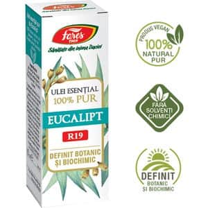Ulei esential 100% pur Eucalipt R19, 10 ml, FARES