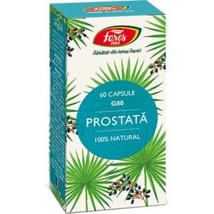 Supliment Prostata G80, 60 capsule, FARES