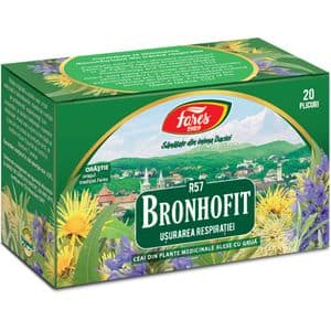 Ceai FARES Bronhofit - usurarea respiratiei R57, 20 plicuri