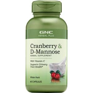 Supliment alimentar Merisor si D-Manoza + Vitamina C Herbal Plus, 60 capsule, GNC