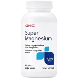 Supliment alimentar Super Magneziu 400 mg, 90 tablete, GNC