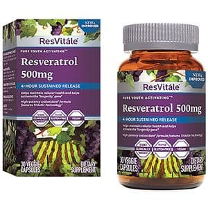 Supliment alimentar Resveratrol 500 mg si Quercetina 40 mg ResVitale, 30 Capsule, GNC