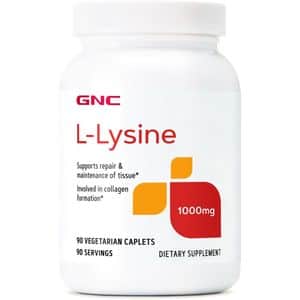 Supliment alimentar L-Lysine 1000 mg, 90 tablete, GNC
