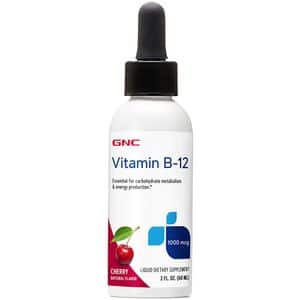 Supliment alimentar Vitamina B12 lichida, cirese, 60 ml, GNC