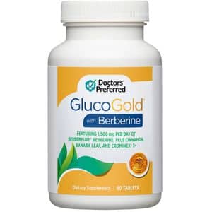 Supliment GlucoGold formula avansata de reglare a glicemiei cu Berberina, 90 comprimate, GNC