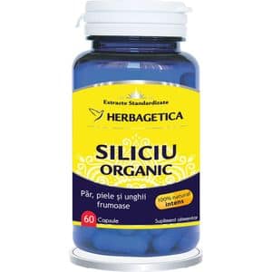 Supliment Siliciu Organic, 60 capsule, HERBAGETICA