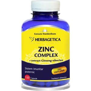 Supliment Zinc Complex, 120 capsule, HERBAGETICA