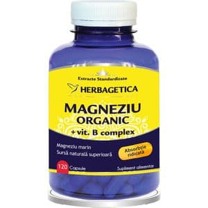 Supliment Magneziu Organic B-complex, 120 capsule, HERBAGETICA