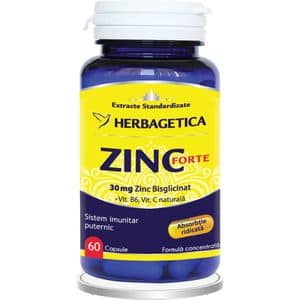 Supliment Zinc Forte, 60 capsule, HERBAGETICA